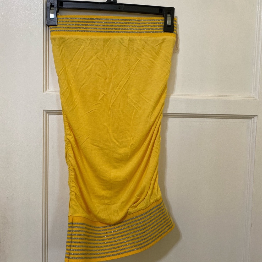 Belinda warm yellow tube dress.